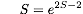 S=e^{2S-2}