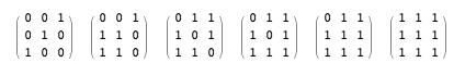 exemplars of six ormat equivalence classes
