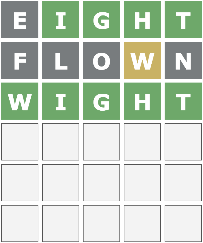 EIGHT FLOWN WIGHT